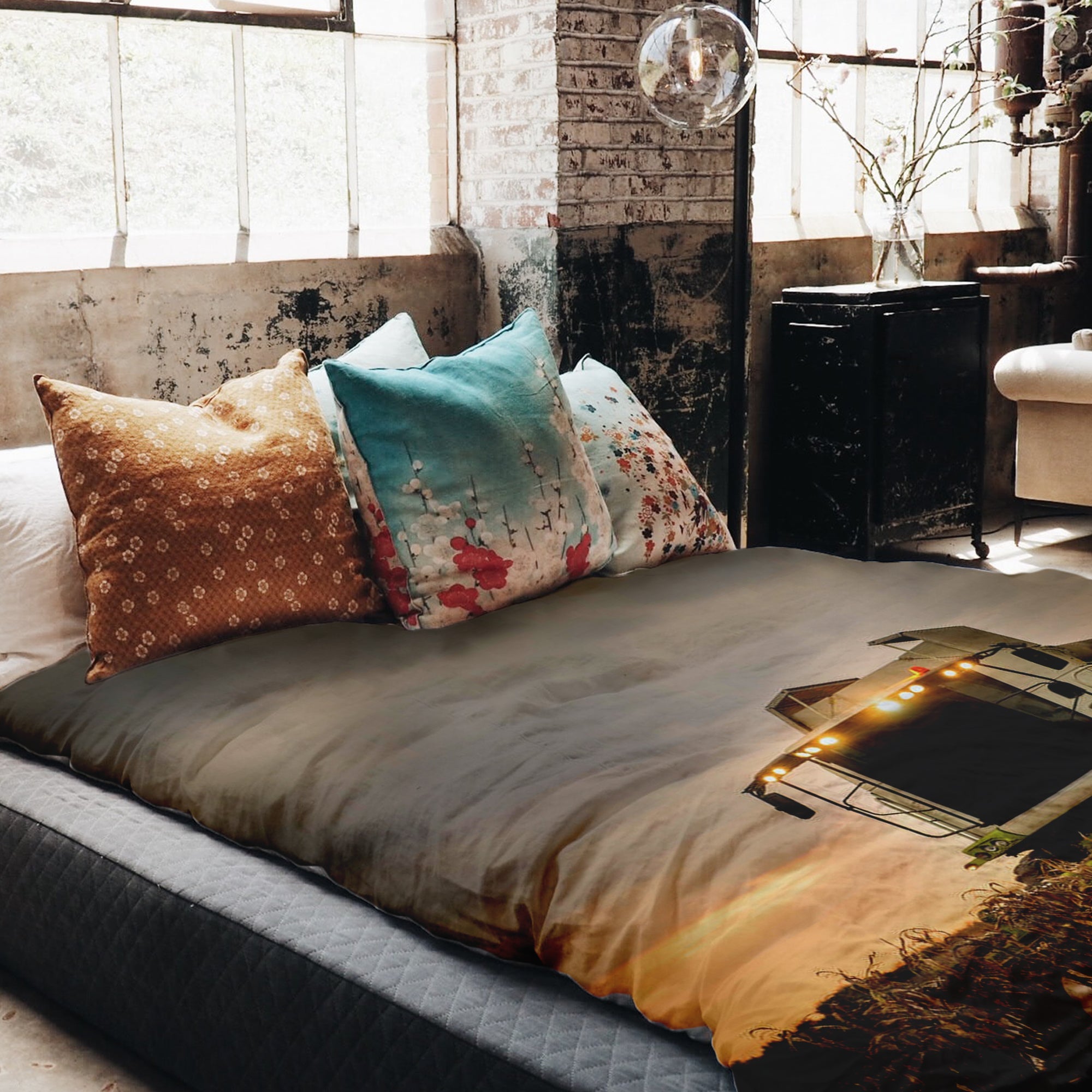 Originele therapiedeken - katoenen hoes bruin dorsmachine