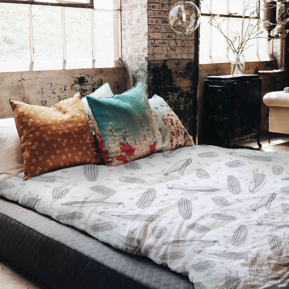 Therapy blankets bedding set gray corn cob