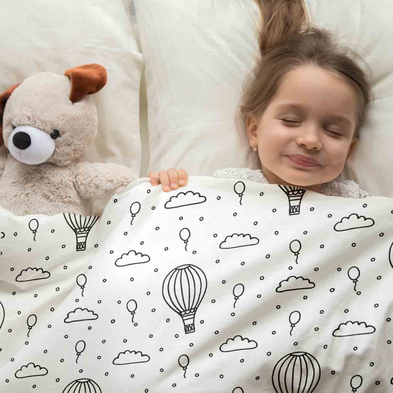 Therapy blankets bedding set hot air balloons