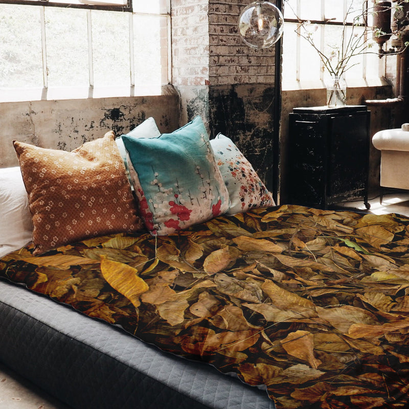 Therapy blankets bedding set leaf pattern