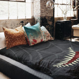 Therapy blankets bedding set grey spiderweb