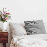 Health pillow grey geometric hearts