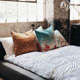 Coperte terapeutiche con rivestimento in cotone onde blu