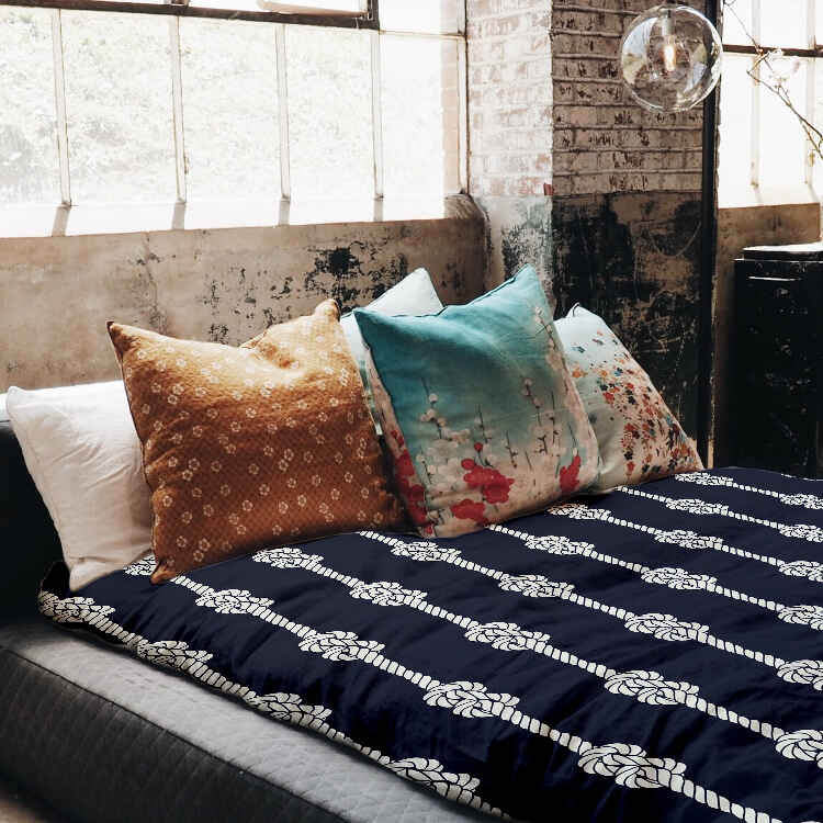 Couverture thérapeutique originale - Housse en coton nœud marin