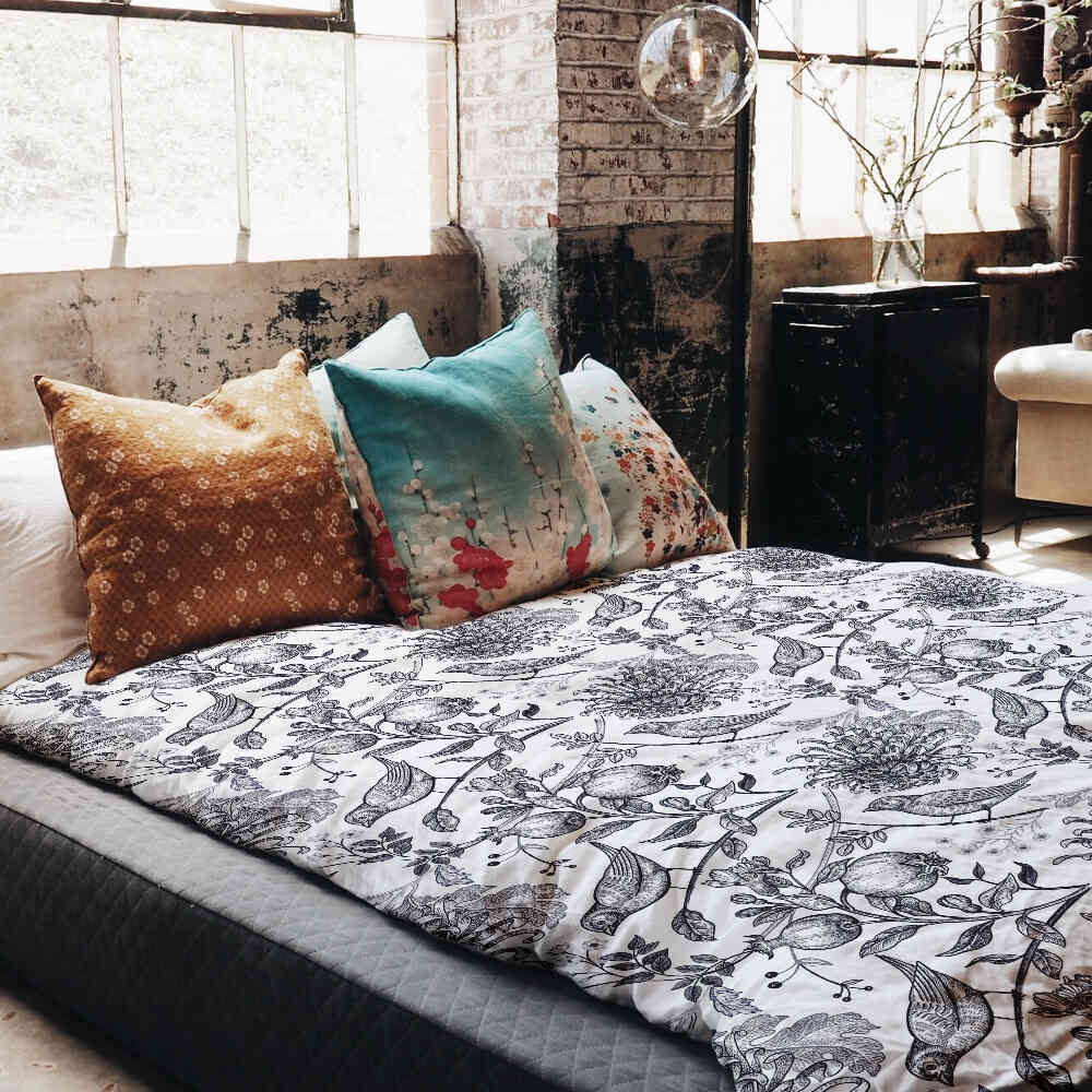 Couverture thérapeutique originale - Housse en coton gris printemps