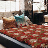 Coperte terapeutiche con rivestimento in cotone Rosso grande fiore