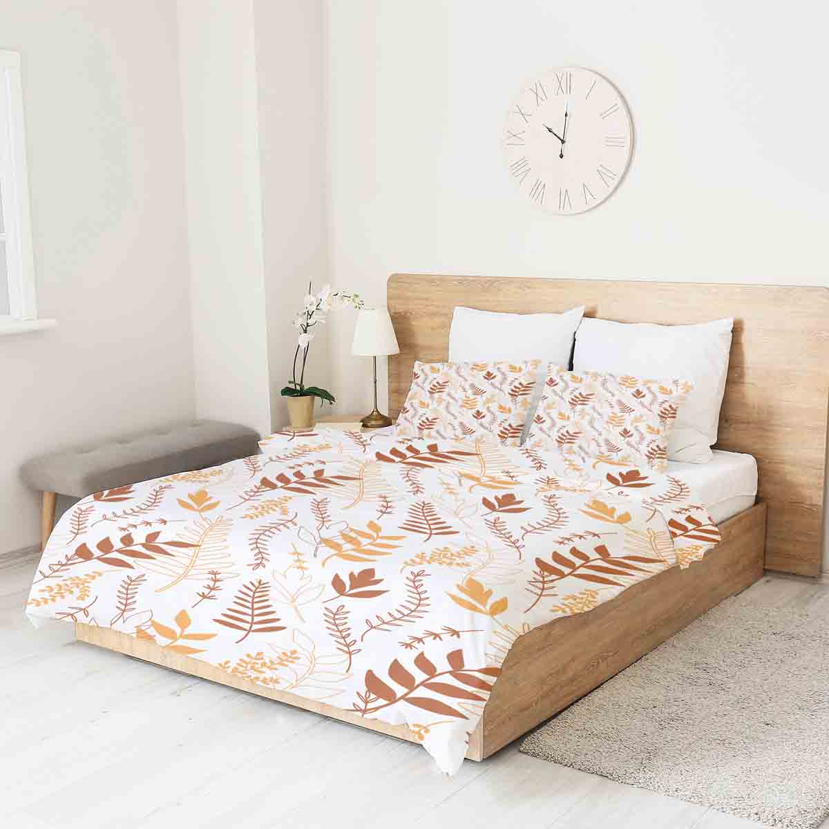 Original therapy blanket - cotton cover white with autumnal branches