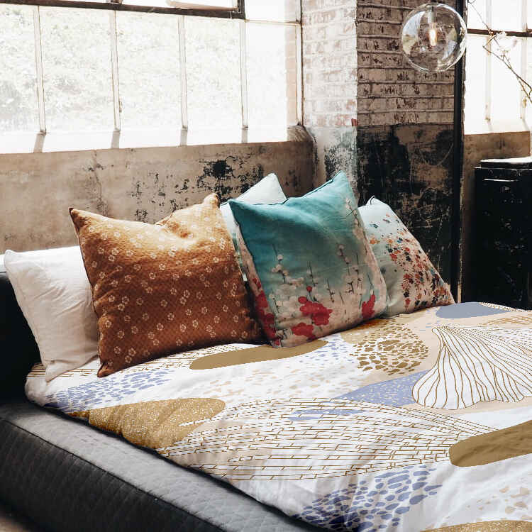 Coperte terapeutiche con rivestimento in cotone anemone di mare oro