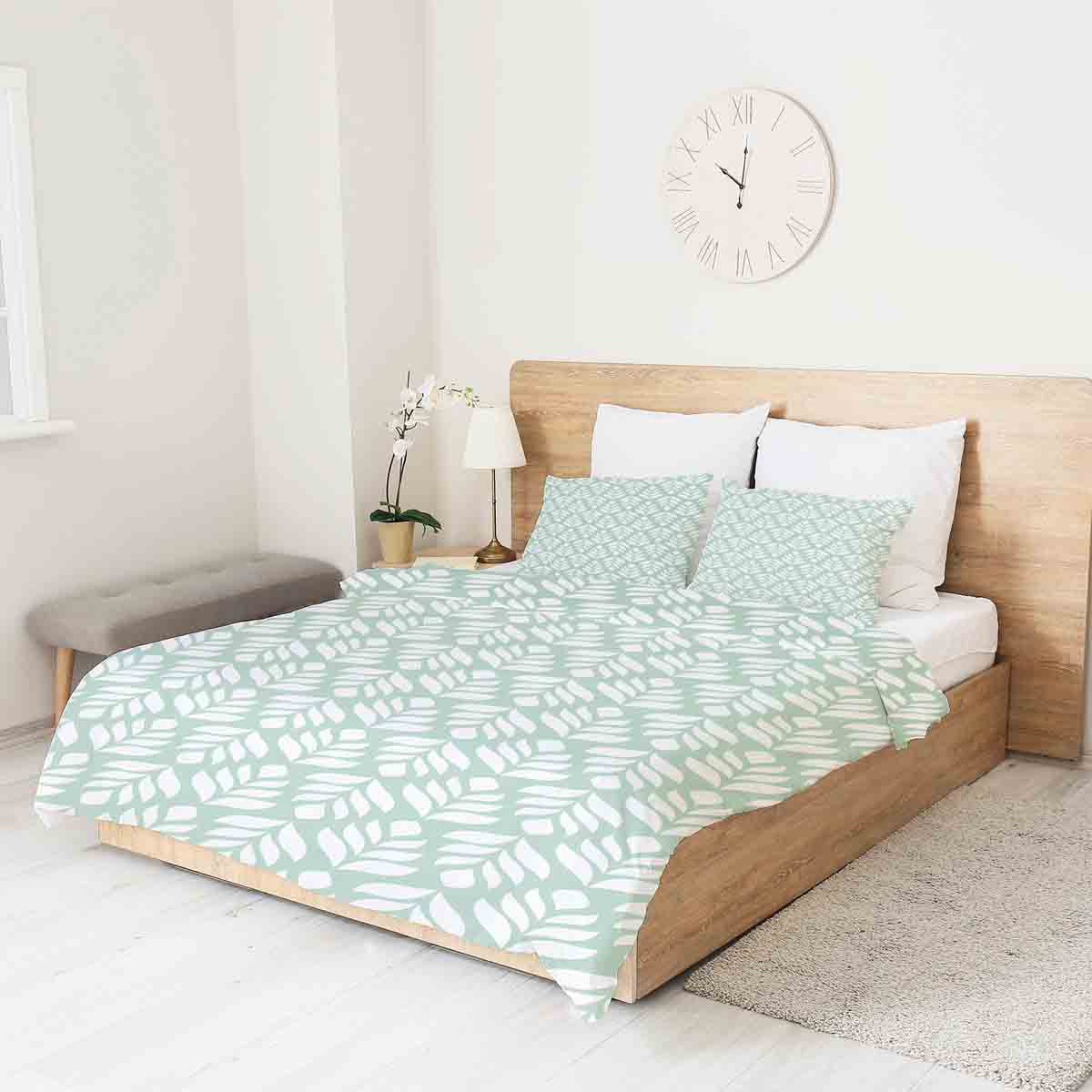 Original therapy blanket - cotton cover green with fir trees