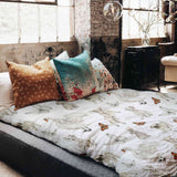 Therapy blankets bedding set white cute animals