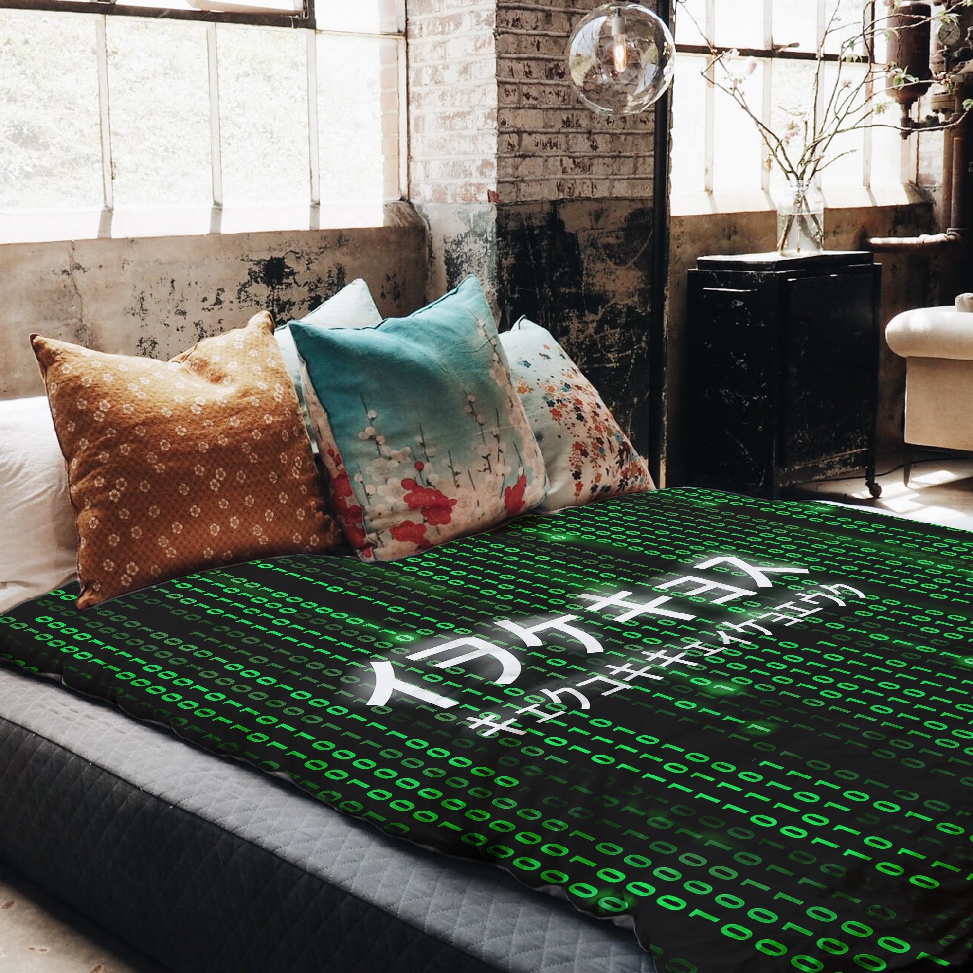 Therapy blankets bedding set green The Matrix