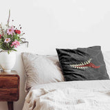 Health pillow, grey, spiderweb pattern.