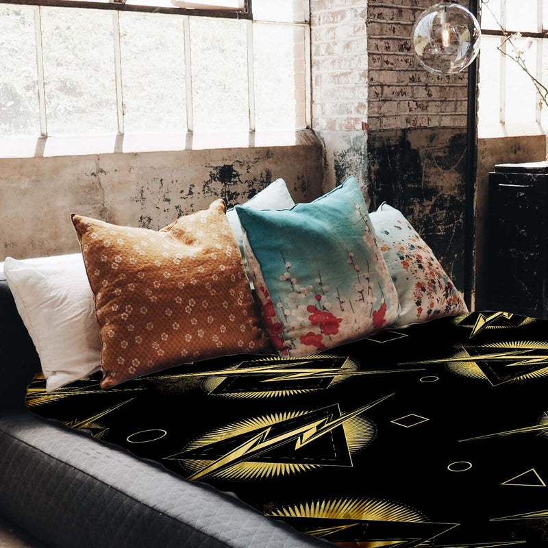 Therapy blankets bedding set yellow lightning bolt