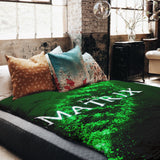Therapy blanket bedding set, green, matrix DNA