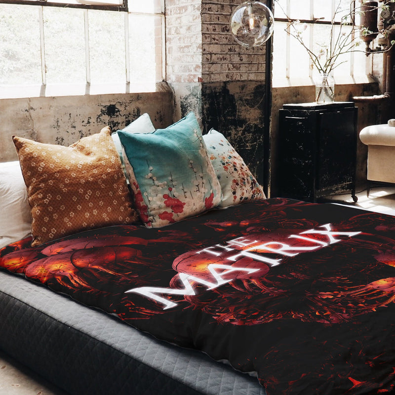 Therapiedekens Beddengoed Set Rood The Matrix Schriftzug