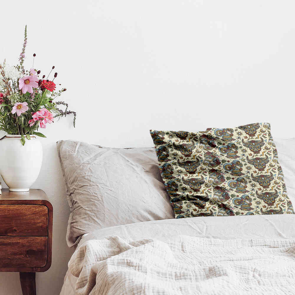 Cuscino sanitario teste di animali colorate