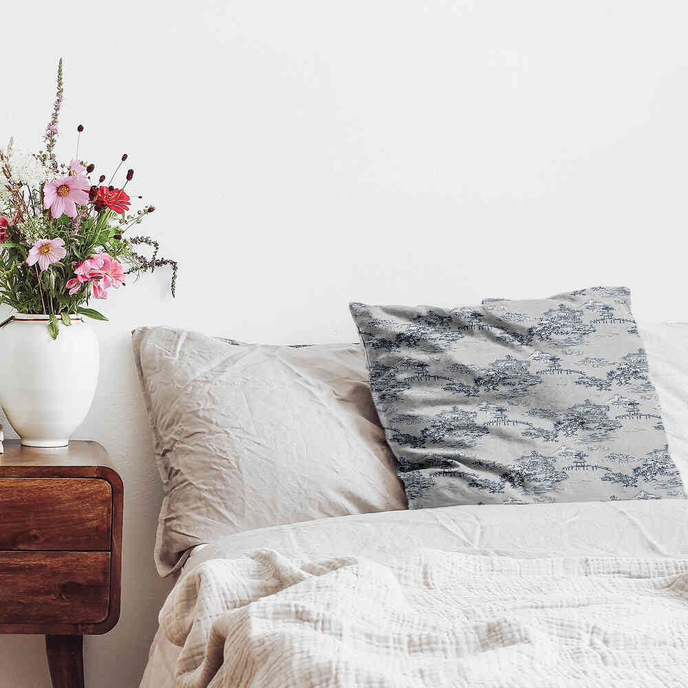 Cuscino salute grigio muraglia cinese