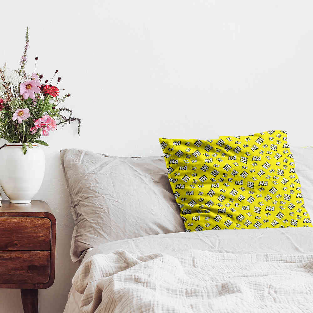 Health Pillow Yellow Ha Ha