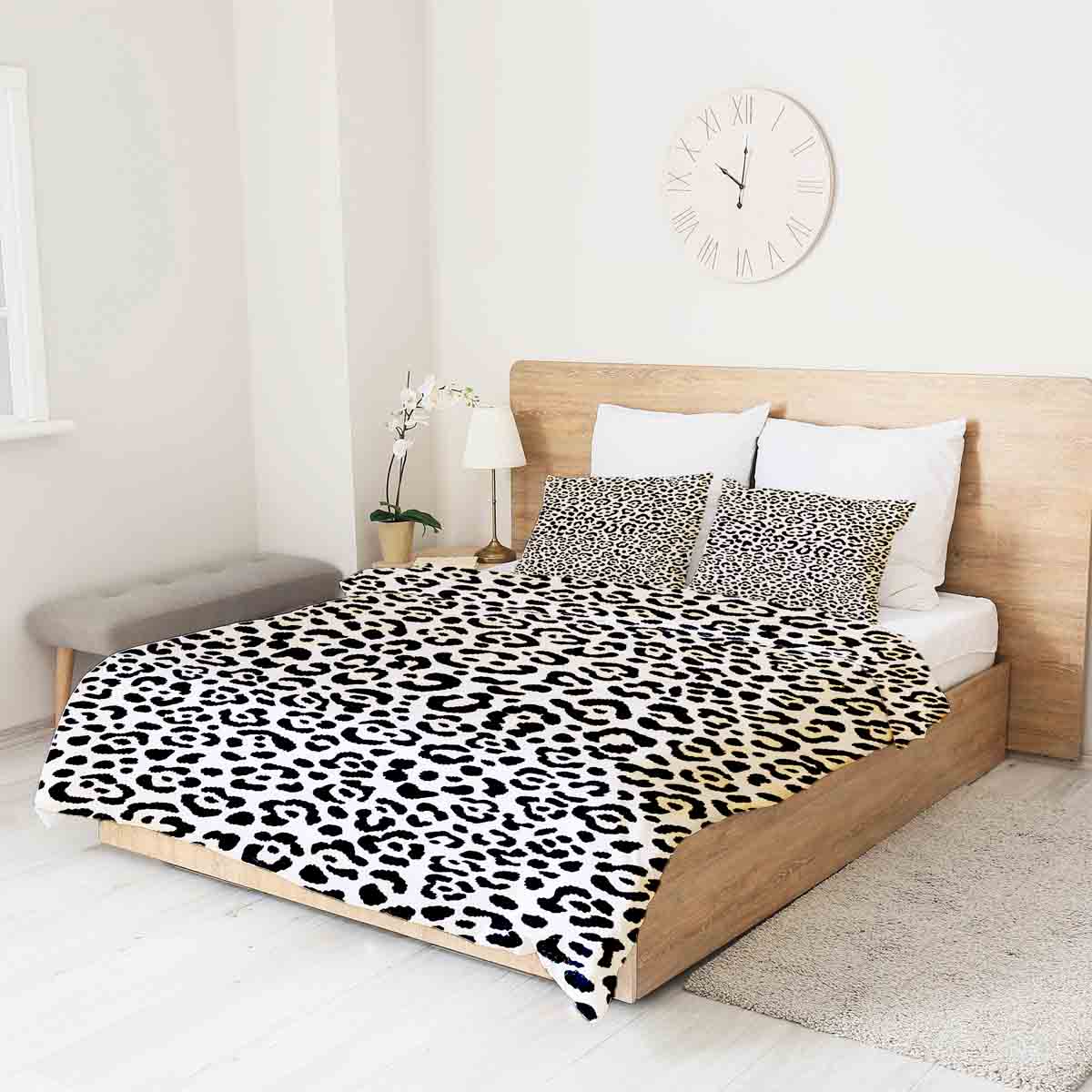 Therapy blankets bedding set leopard print