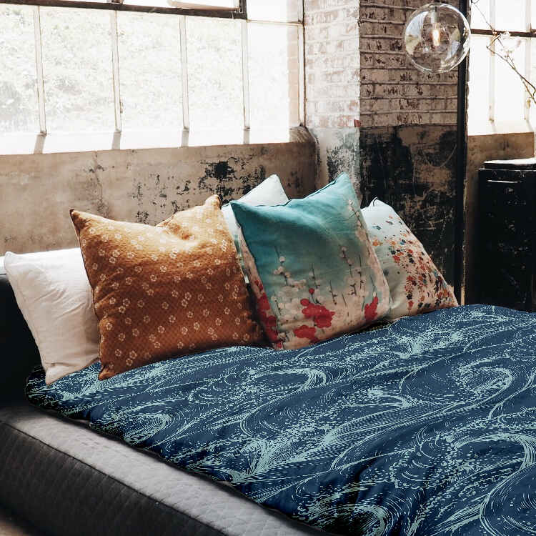 Therapy blankets bedding set waves in the sea