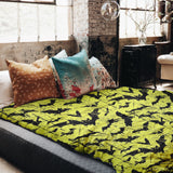 Therapy blanket bedding set, yellow, bat design.