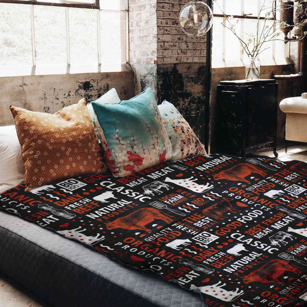 Set di biancheria da letto con coperta terapeutica Meat Lover