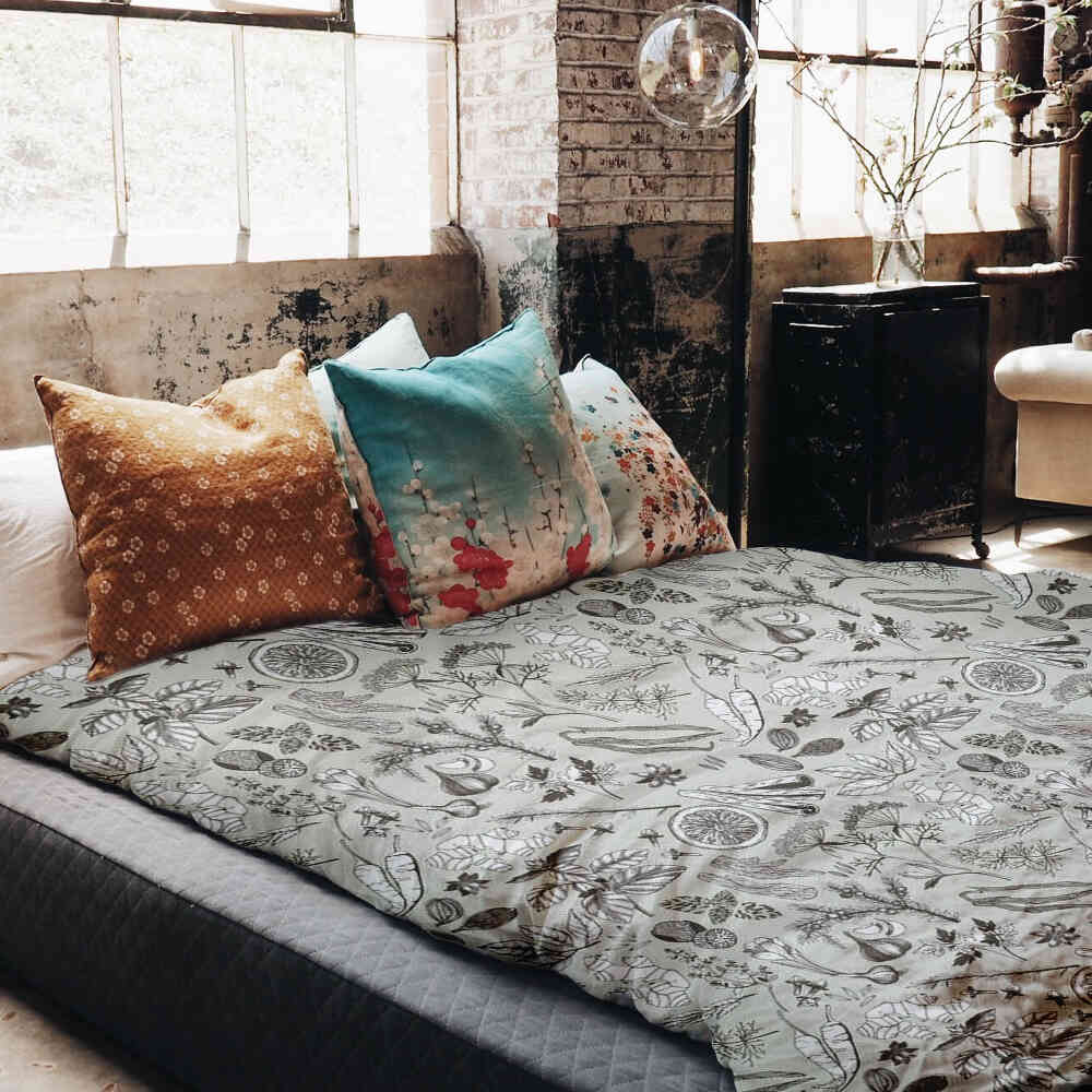 Set di biancheria da letto con coperta terapeutica grigio spezia