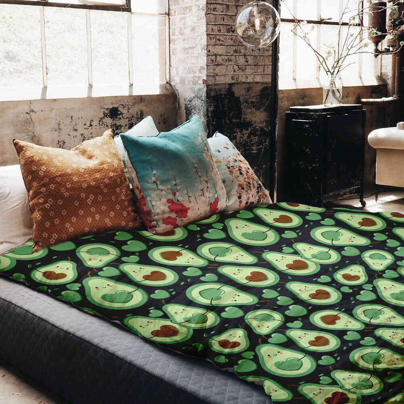 Therapy Blanket Bedding Set Green Avocados