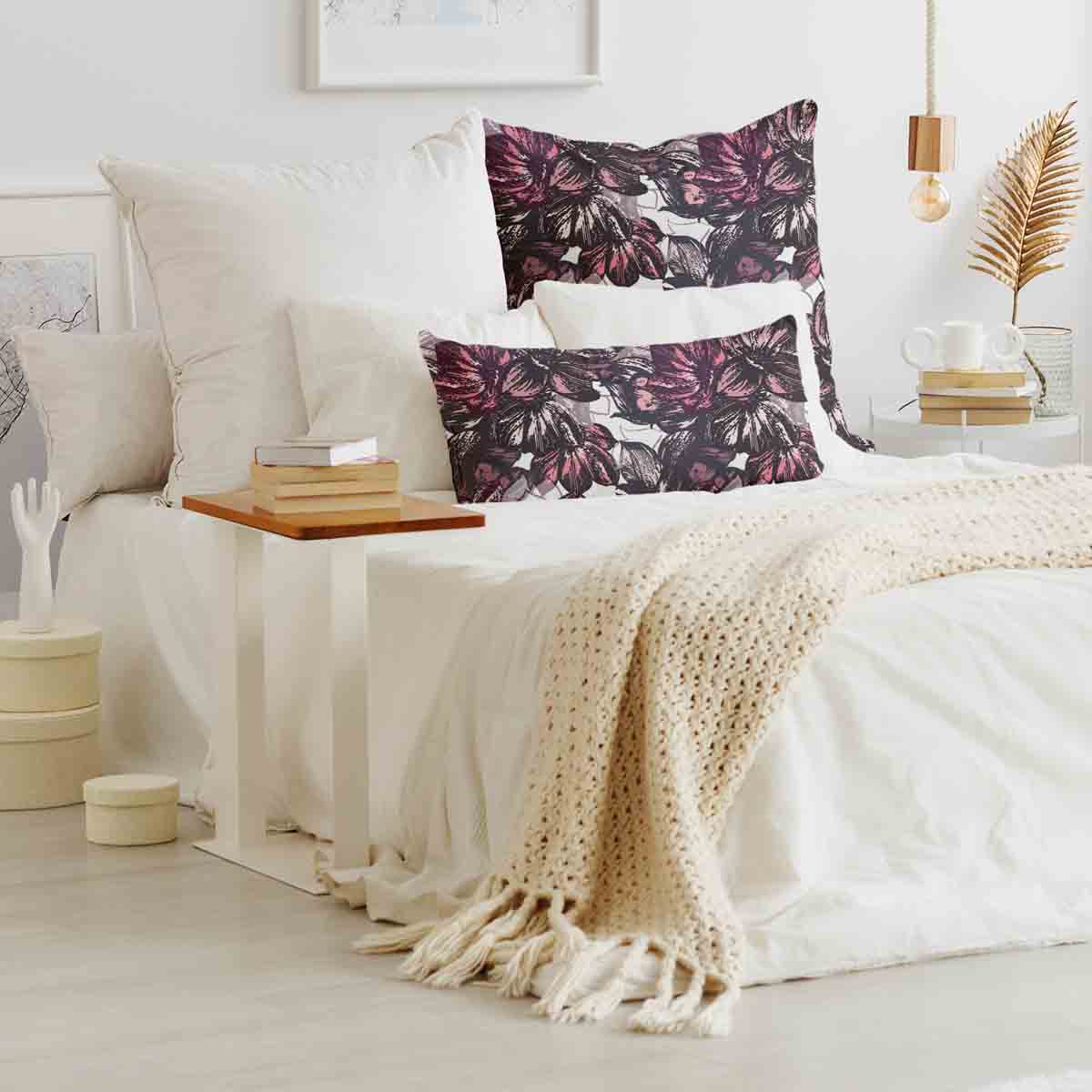 Cuscino per la salute con mare di fiori viola