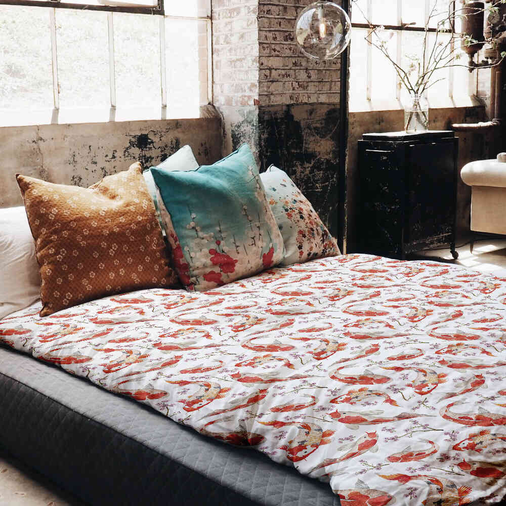 Couverture thérapeutique originale - Housse en coton carpe orange