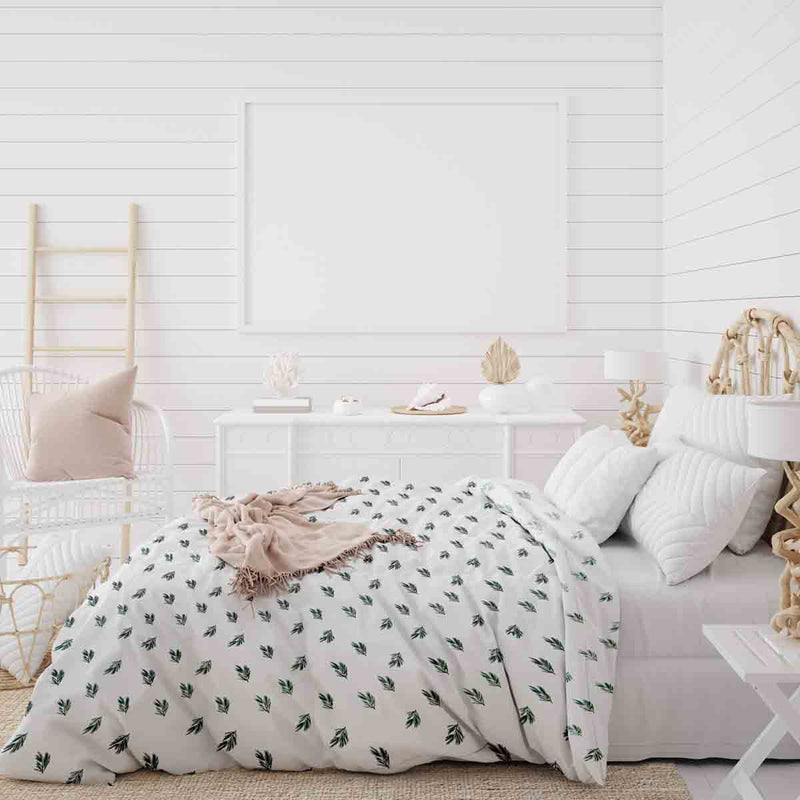 Set di biancheria da letto con coperte terapeutiche e rametti di vischio