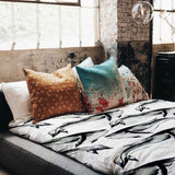 Coperte terapeutiche con rivestimento in cotone balena blu nera