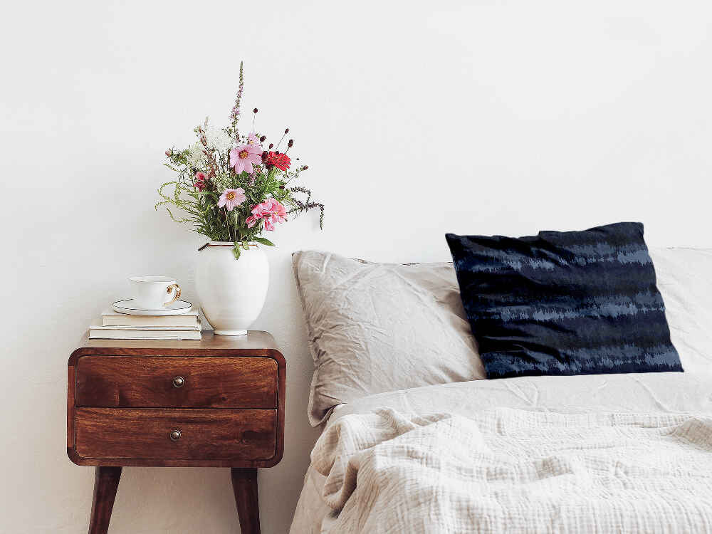 Health pillow blue sound waves