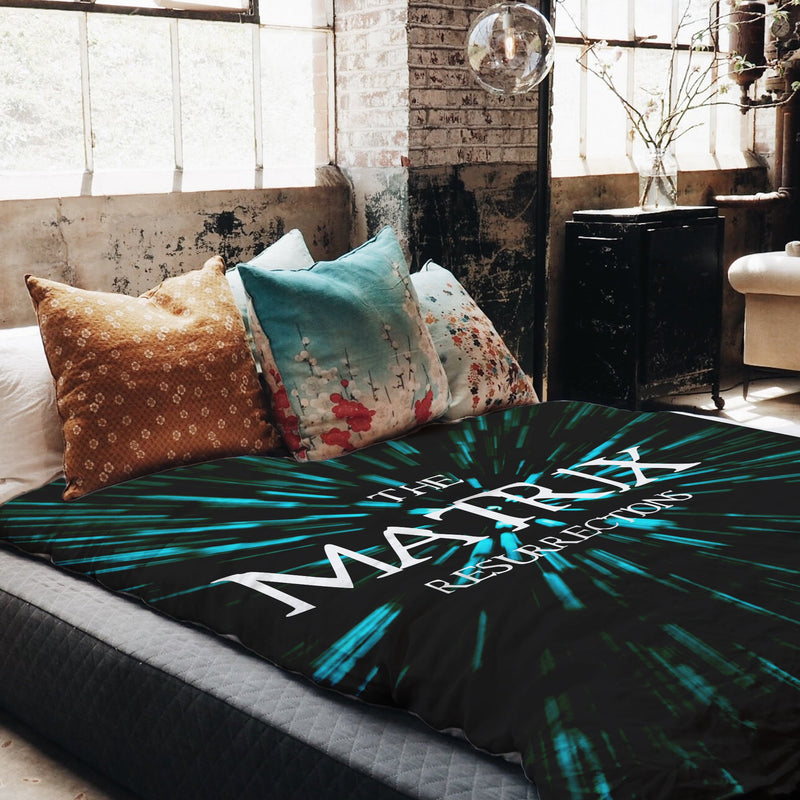 Set de ropa de cama con manta terapéutica y inscripción The Matrix