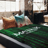 Set de ropa de cama y manta terapéutica Matrix en verde