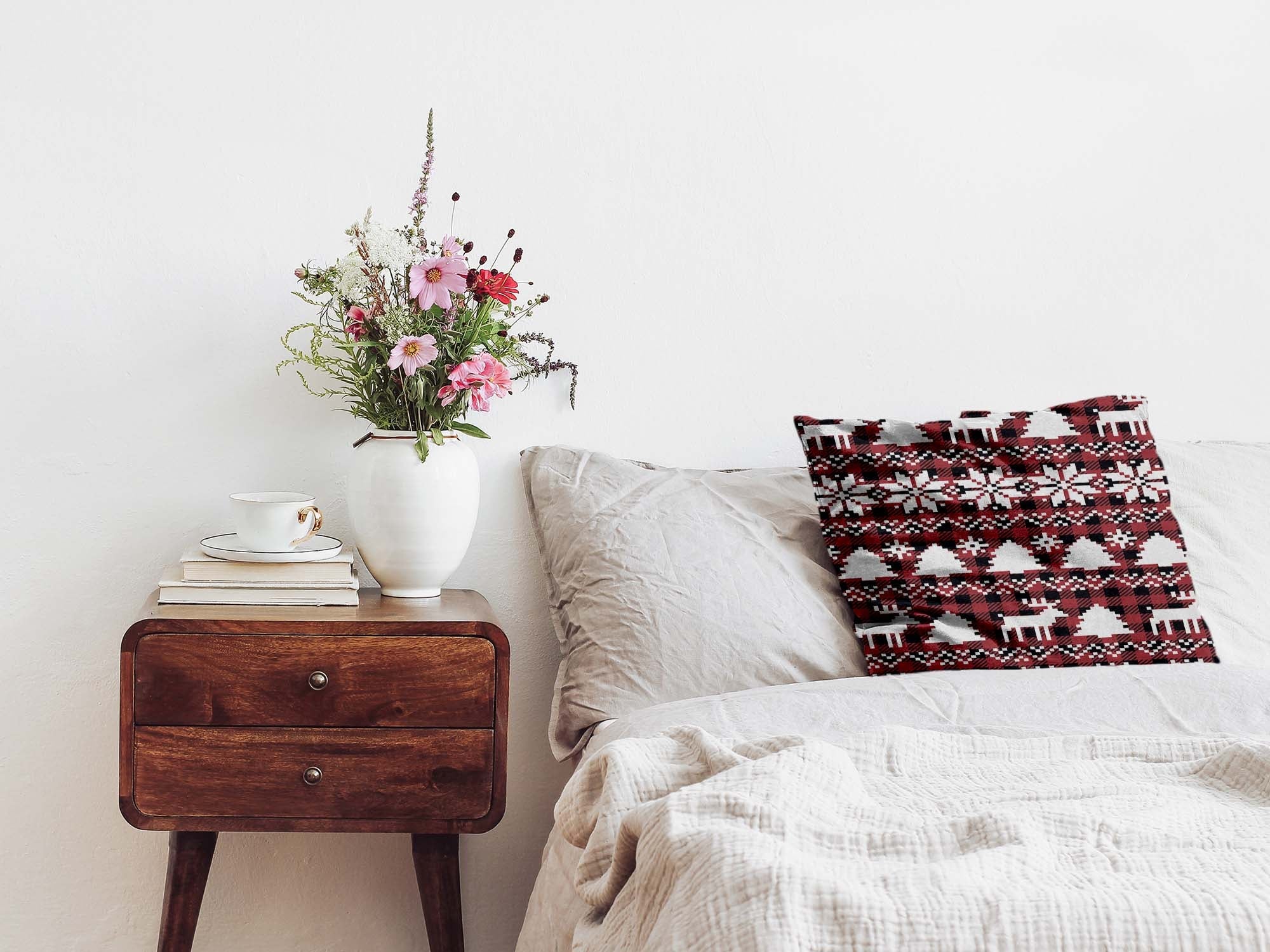 Gezondheidskussen Karo met kerstmotieven