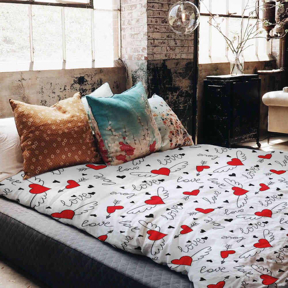 Couverture thérapeutique originale - Housse en coton L'amour donne des ailes