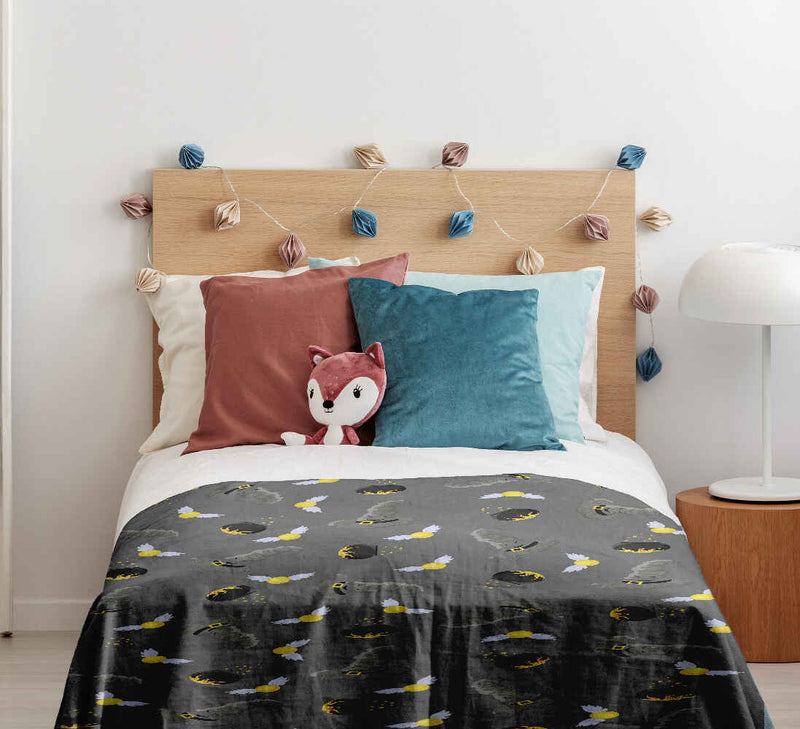 Therapy blanket bedding set, grey, magic hat.