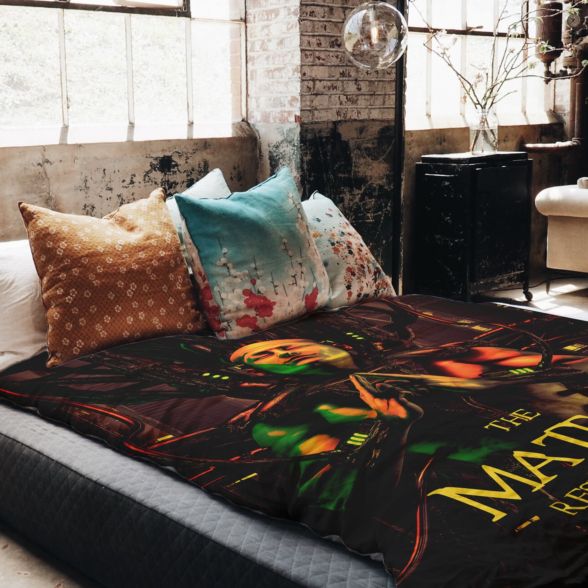 Set di biancheria da letto con coperta terapeutica marrone Matrix