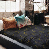 Therapy blanket bedding set, grey with wheat.