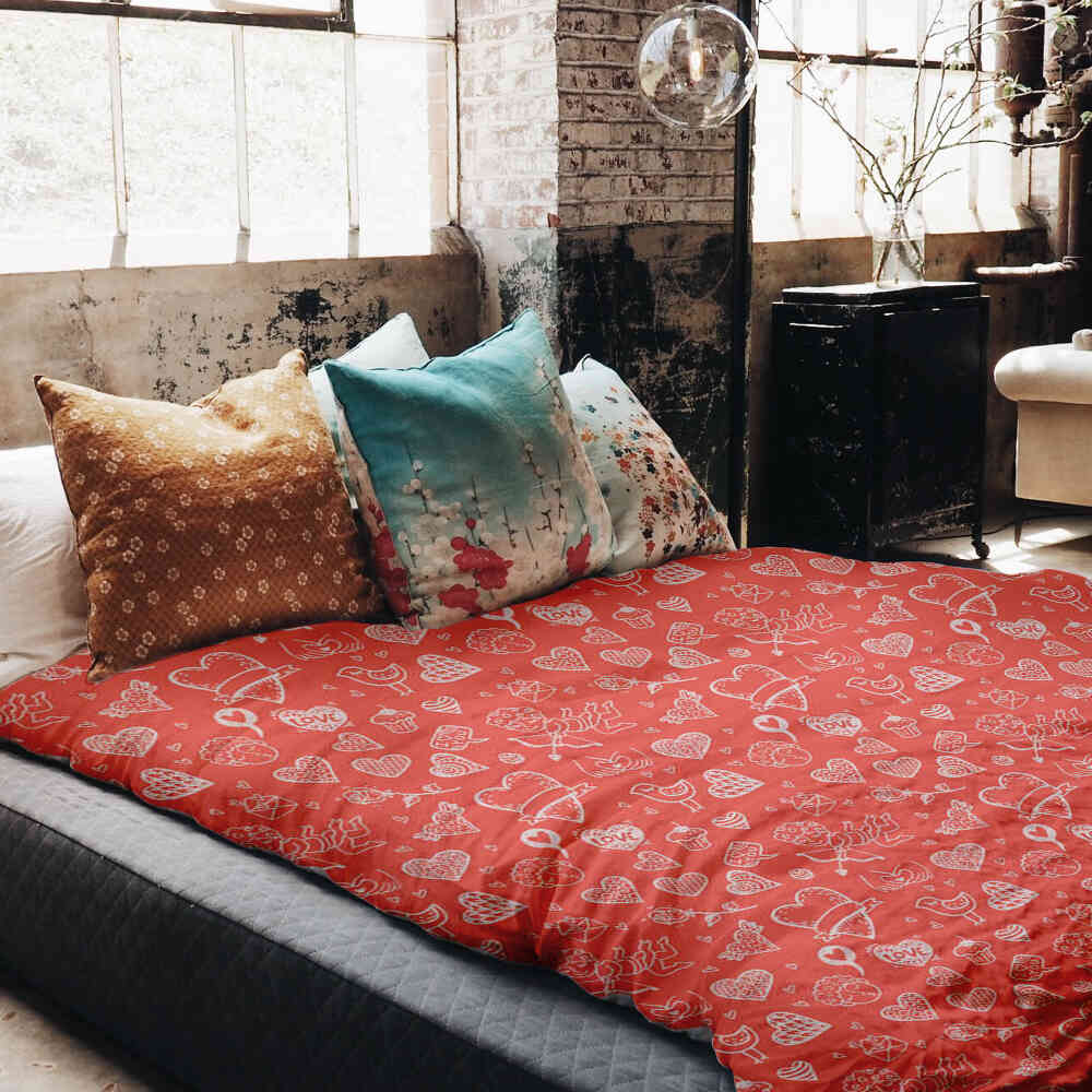 Set di biancheria da letto con coperta terapeutica Amor e freccia d'amore