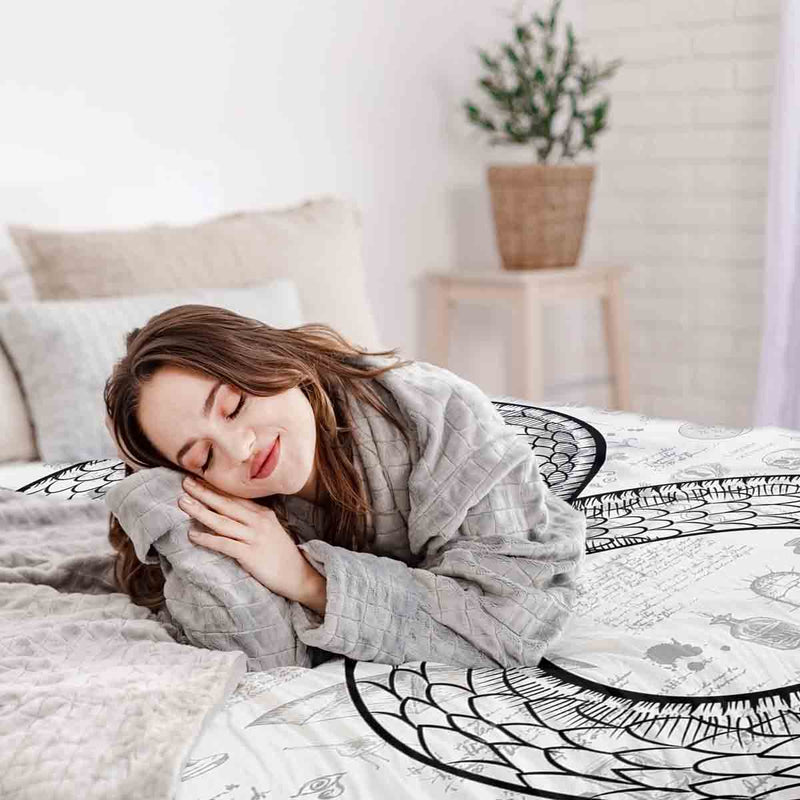 Set di biancheria da letto con motivo serpente per coperte terapeutiche
