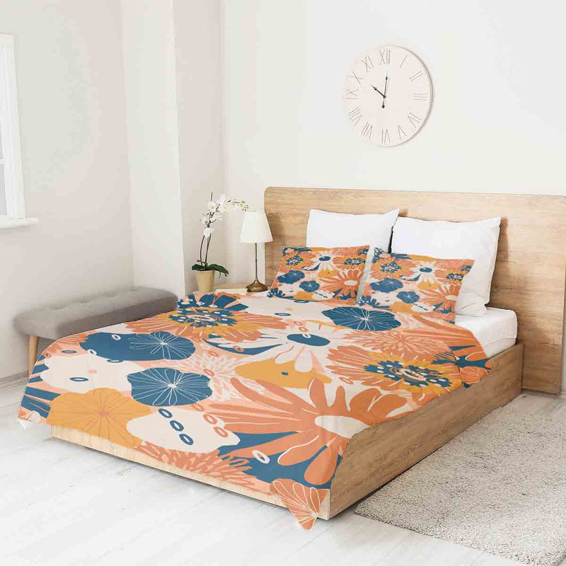 Therapiedekens katoenen hoes met Gerbera bloemen