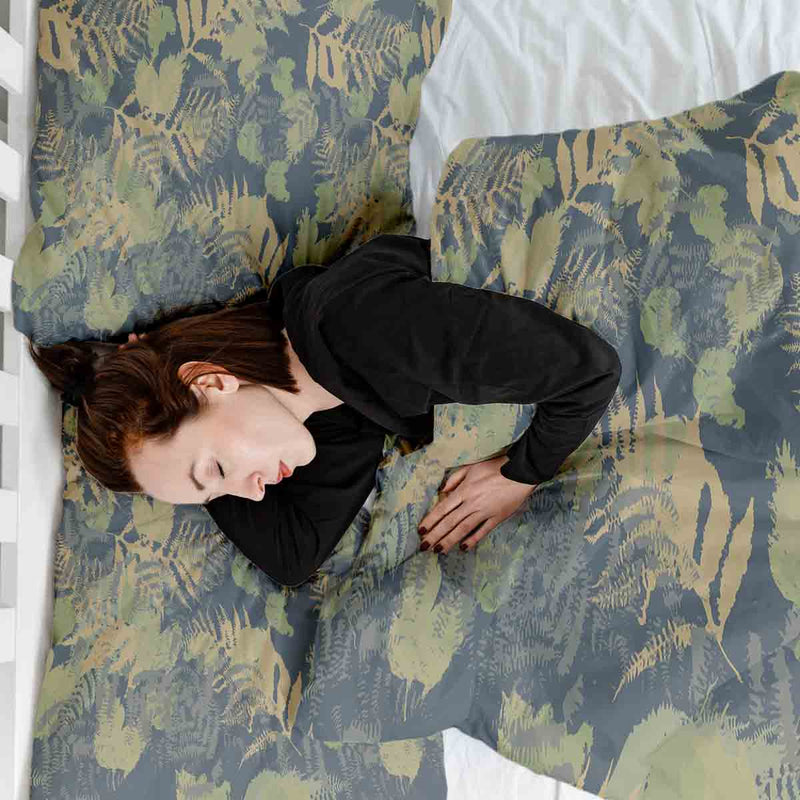 Set de ropa de cama con manta terapéutica bosque