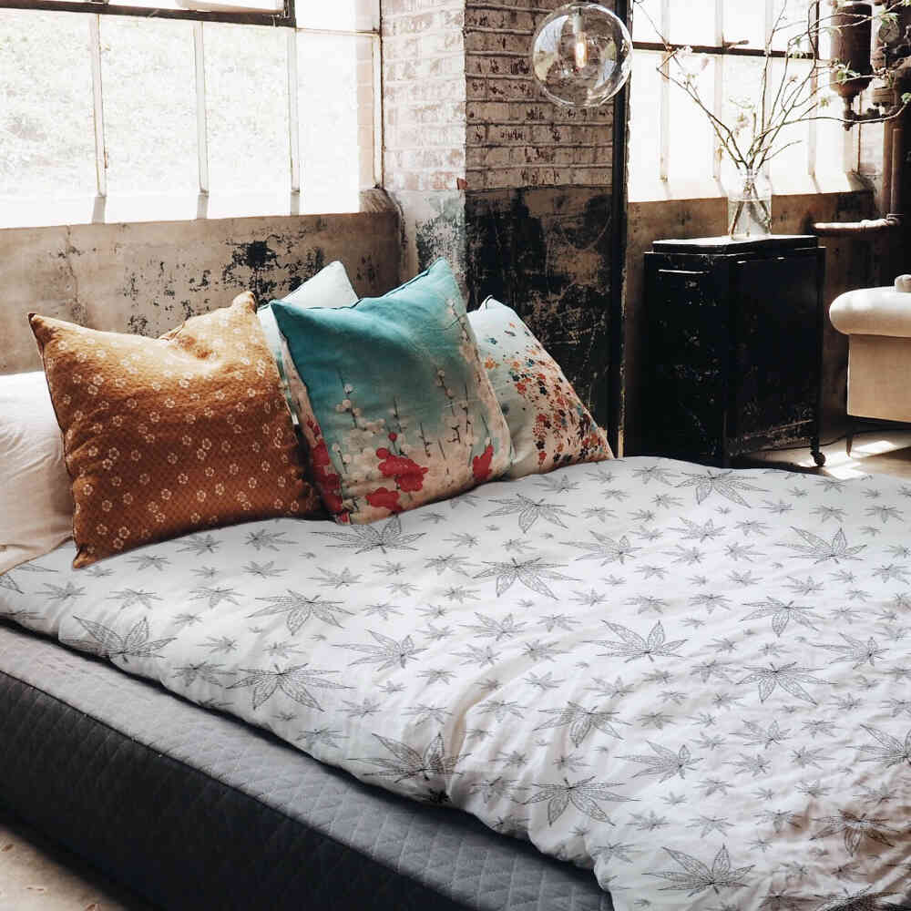 Therapiedekens Beddengoed Set Grijs met Klimop