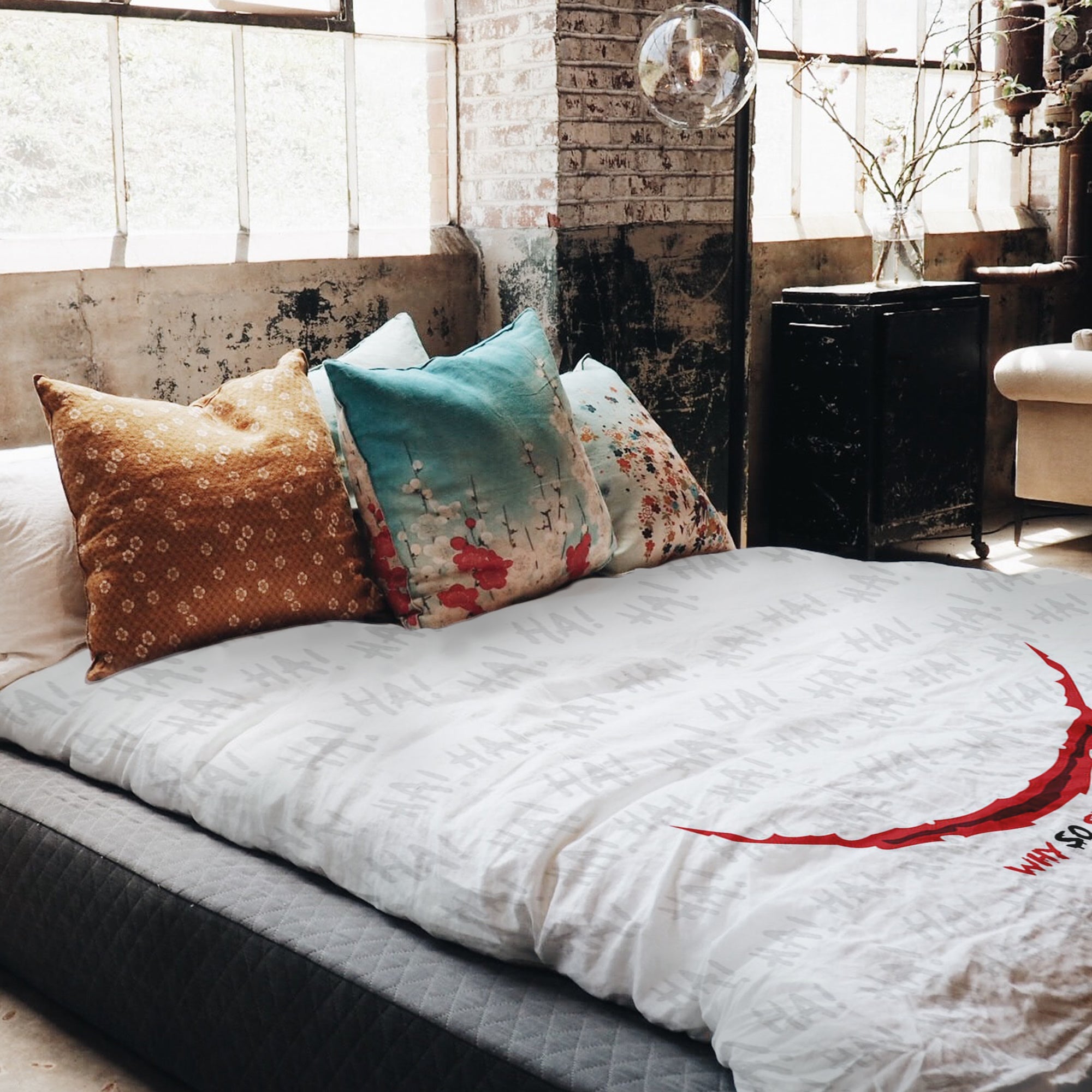 Therapy blankets bedding set white Why so serious?