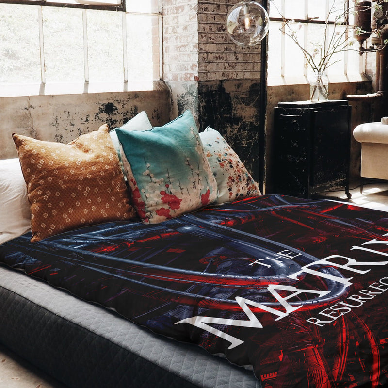 Set de ropa de cama con manta terapéutica rojo The Matrix
