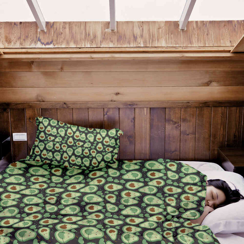 Therapy Blanket Bedding Set Green Avocados