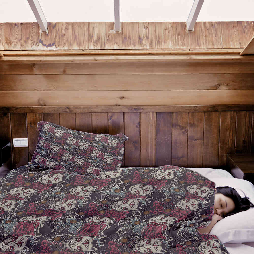 Therapy blankets bedding set spooky cat