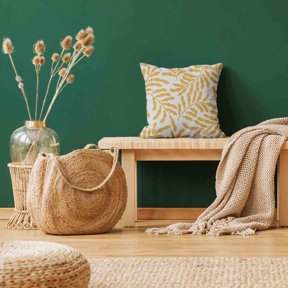 Cuscino sanitario con rami gialli